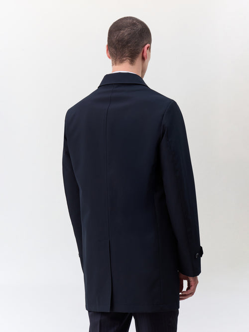 Trench droit bleu marine à parementure amovible - 2 - Father & Sons   - 1 