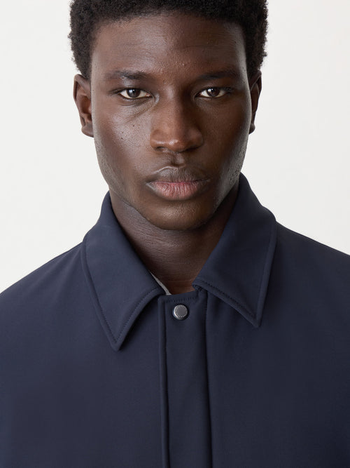 Trench droit bleu marine - Father & Sons   - 3 