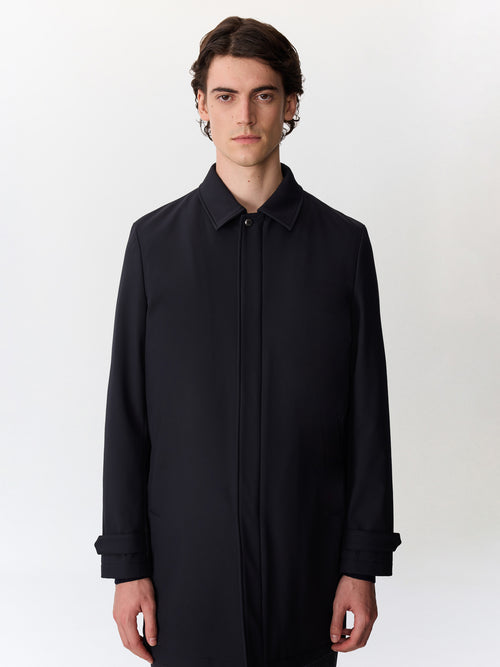 Trench droit bleu marine - 1 - Father & Sons   - 2 