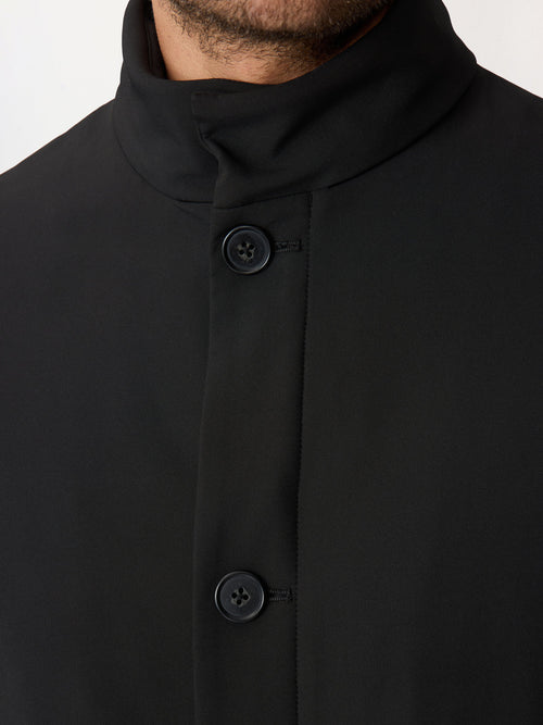 Trench droit noir à capuche amovible - Father & Sons   - 4 