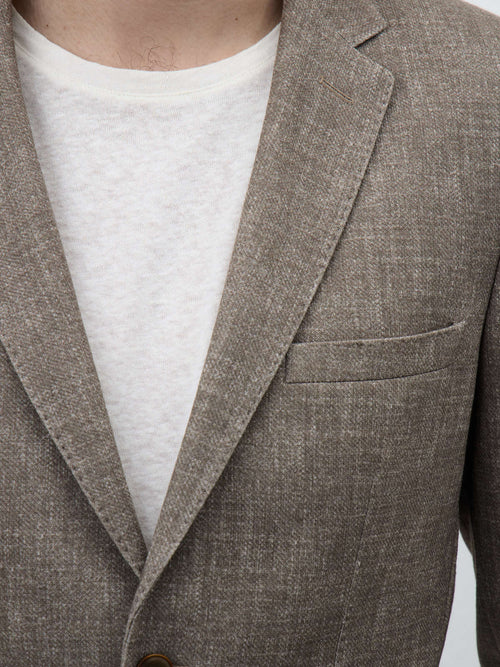 Veste Slim en maille camel - Father & Sons   - 4 