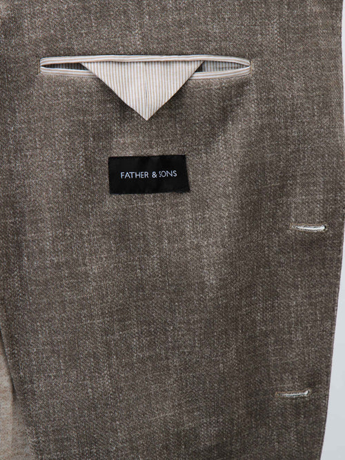 Veste Slim en maille camel - Father & Sons   - 3 