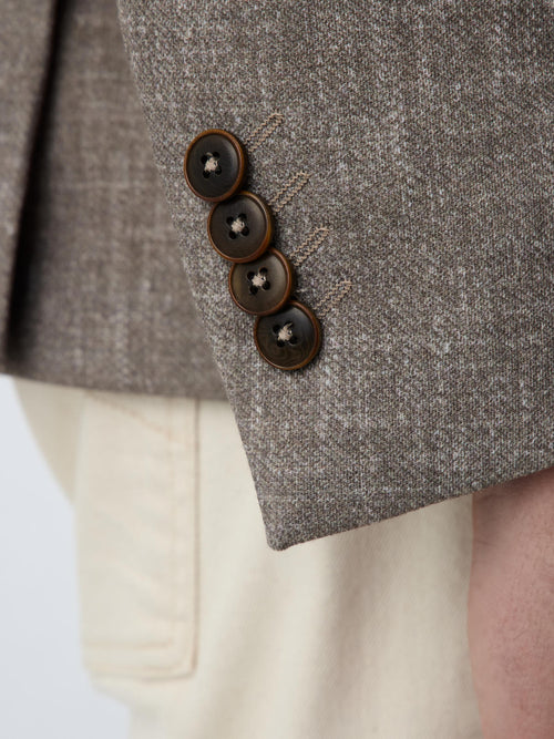 Veste Slim en maille camel - 2 - Father & Sons   - 9 