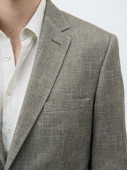 Veste Slim en maille kaki - Father & Sons   - 4 