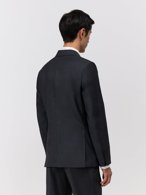 Veste de costume Regular en laine Marzotto unie anthracite - Father & Sons   - 2 