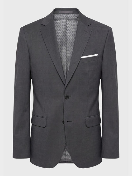 Veste de costume Regular en laine Marzotto unie anthracite - 1 - Father & Sons   - 16 