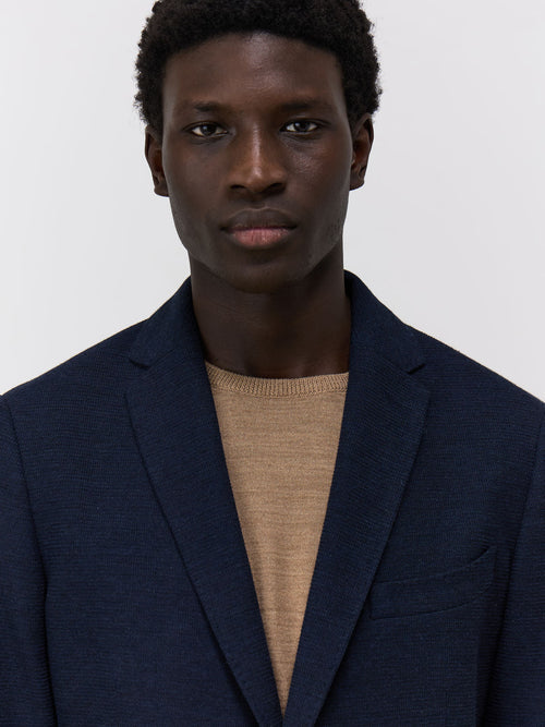 Veste Regular en jersey bleu indigo - Father & Sons   - 6 