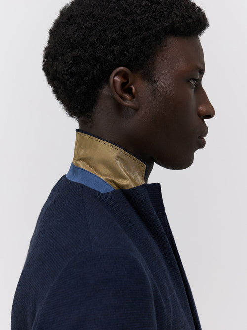 Veste Regular en jersey bleu indigo - Father & Sons   - 3 