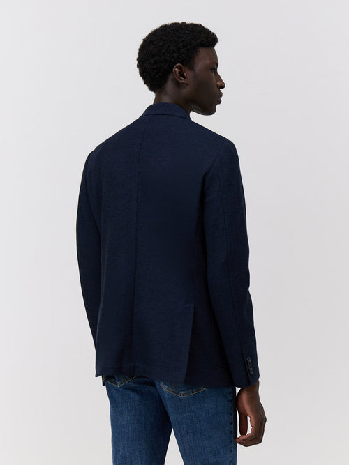 Veste Regular en jersey bleu indigo - 2 - Father & Sons   - 3 