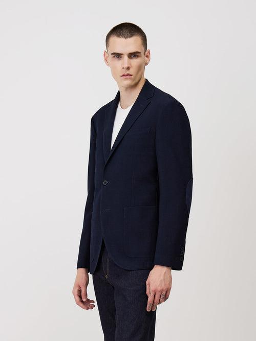 Veste Regular en laine mélangée bleu marine - 1 - Father & Sons   - 1 