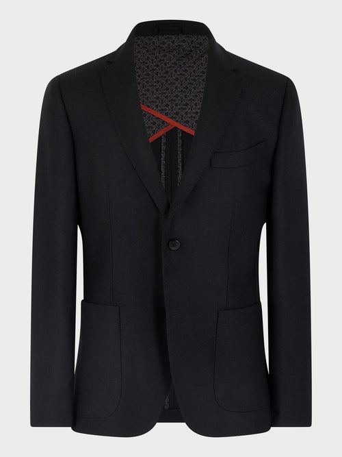 Veste Regular en laine mélangée noire - 1 - Father & Sons   - 4 