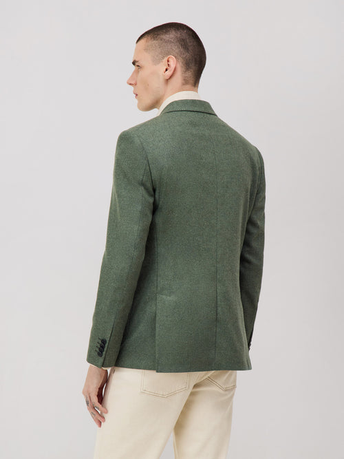 Veste Regular en laine mélangée verte - 2 - Father & Sons   - 5 