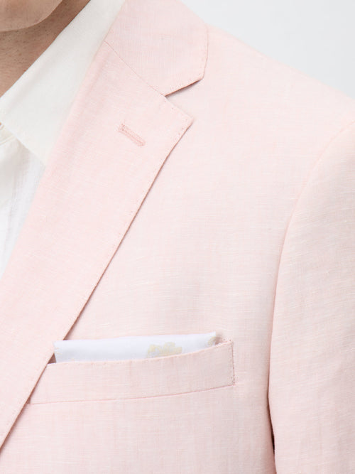 Veste coordonnable Slim en lin rose - Father & Sons   - 6 