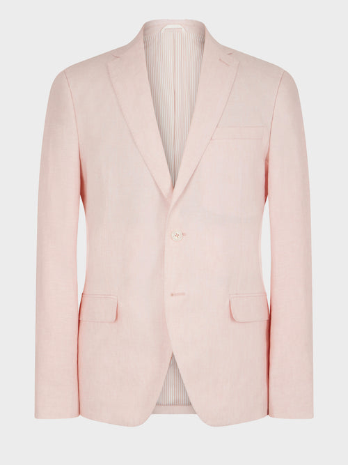 Veste coordonnable Slim en lin rose - Father & Sons   - 8 