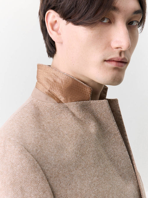 Veste regular en laine mélangée camel - 2 - Father & Sons   - 7 