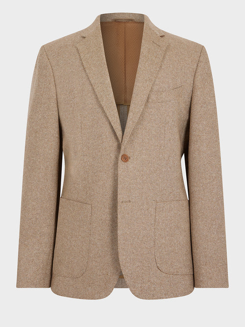 Veste regular en laine mélangée camel - Father & Sons   - 7 