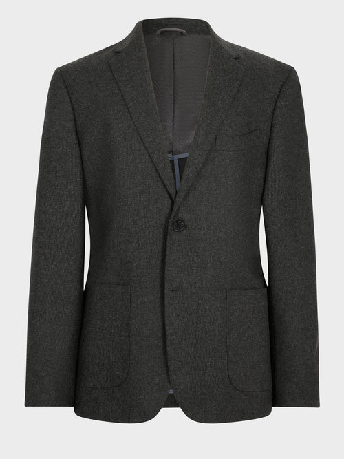 Veste regular en laine mélangée kaki - Father & Sons   - 6 