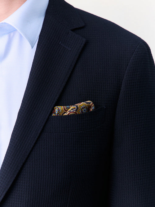 Veste regular en laine mélangée bleu marine - Father & Sons   - 4 