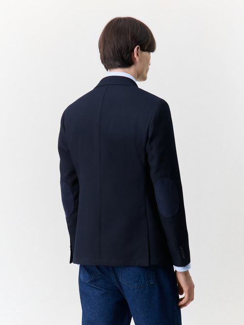 Veste regular en laine mélangée bleu marine - 2 - Father & Sons   - 19 