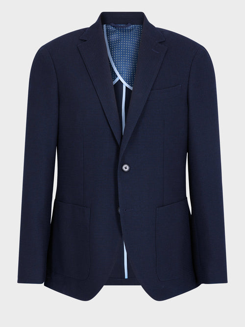 Veste regular en laine mélangée bleu marine - Father & Sons   - 7 
