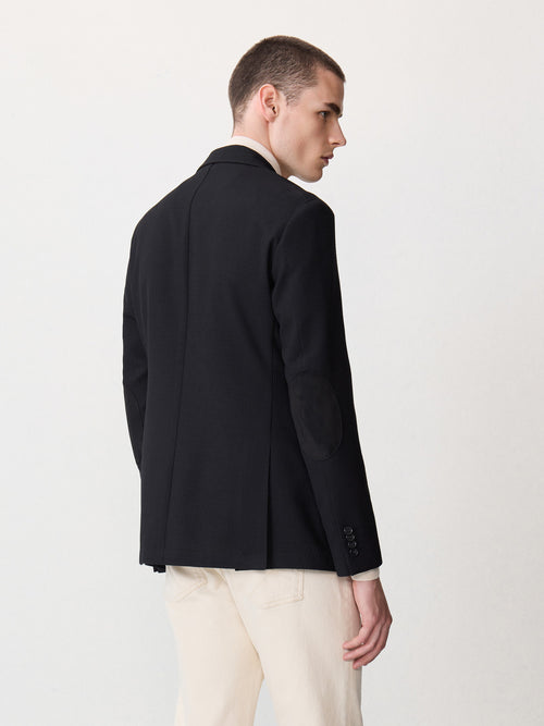 Veste regular en laine mélangée noire - 2 - Father & Sons   - 5 