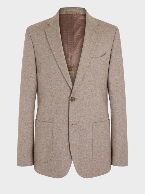 Veste regular en laine mélangée marron - 1 - Father & Sons   - 18 