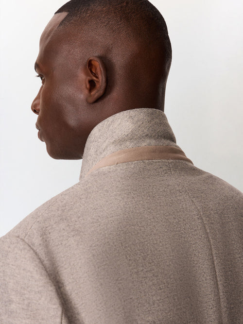 Veste regular en coton et laine gris - Father & Sons   - 3 