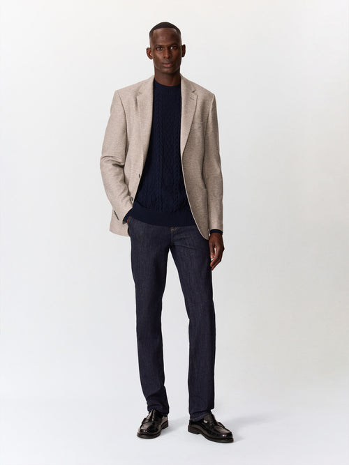 Veste regular en coton et laine gris - Father & Sons   - 7 