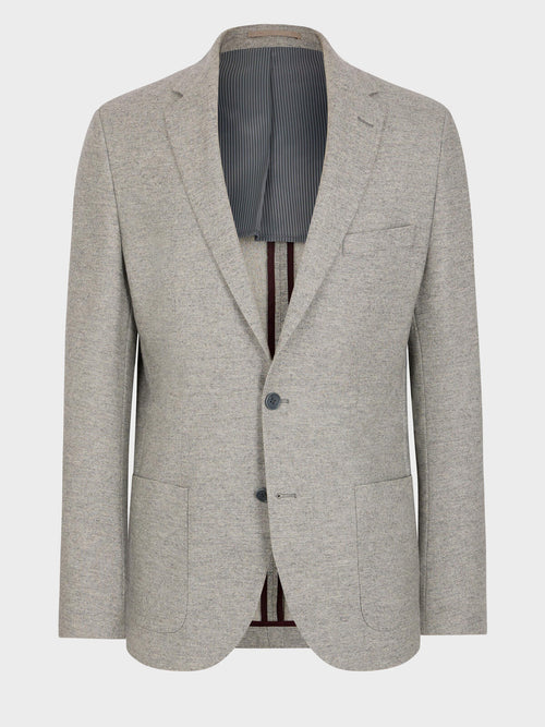 Veste regular en coton et laine gris - Father & Sons   - 1 