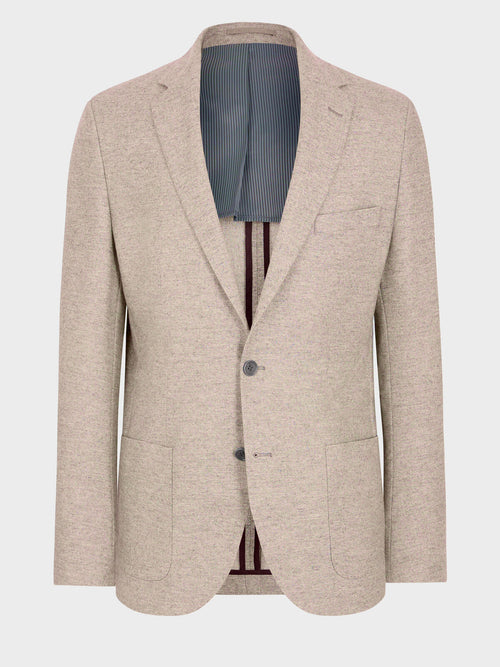 Veste regular en coton et laine gris - Father & Sons   - 8 