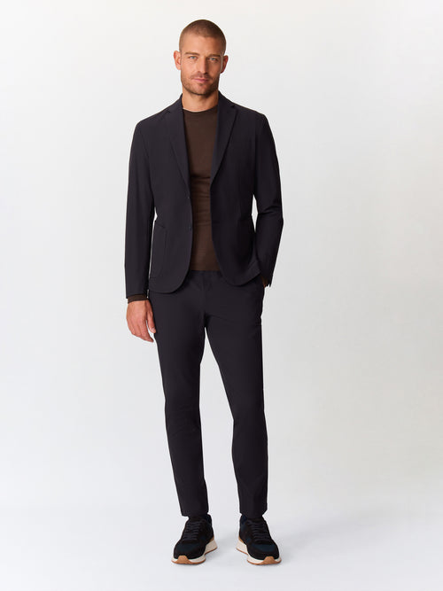 Veste coordonnable regular bleu marine à capuche amovible - Father & Sons   - 7 