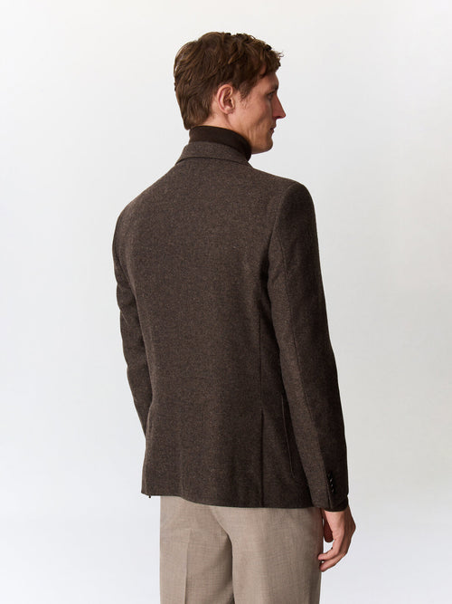 Veste regular en laine mélangée marron - 2 - Father & Sons   - 15 