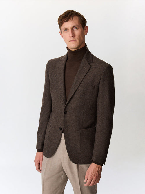 Veste regular en laine mélangée marron - 1 - Father & Sons   - 15 