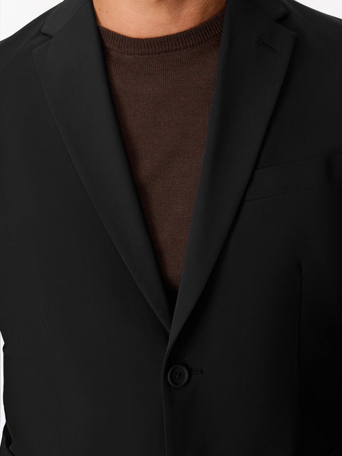 Veste coordonnable regular noire à capuche amovible - Father & Sons   - 5 