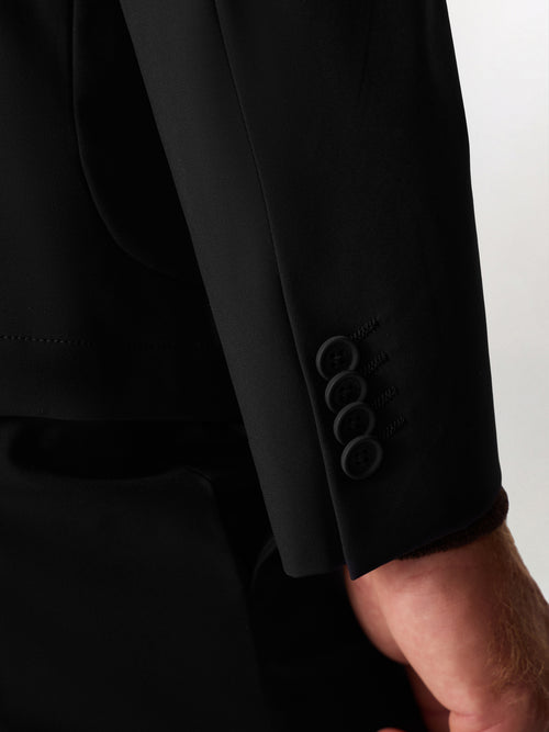 Veste coordonnable regular noire à capuche amovible - Father & Sons   - 4 