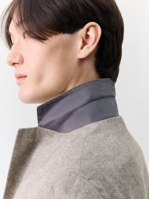 Veste regular en coton mélangé marron - Father & Sons   - 4 