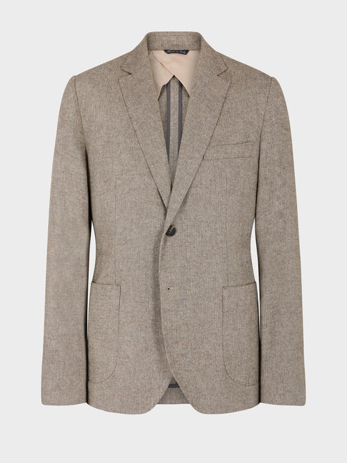 Veste regular en coton mélangé marron - Father & Sons   - 8 