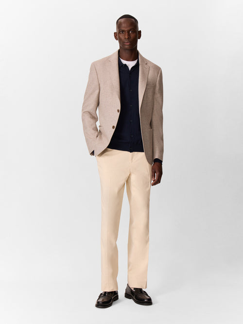 Veste regular en laine mélangée marron - Father & Sons   - 7 