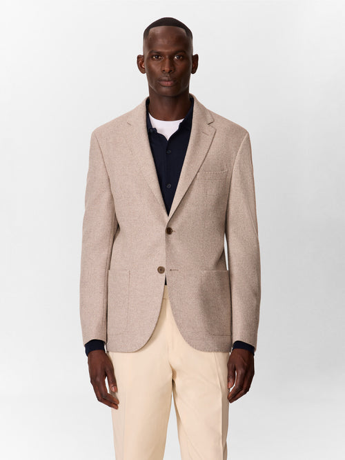 Veste regular en laine mélangée marron - 1 - Father & Sons   - 9 