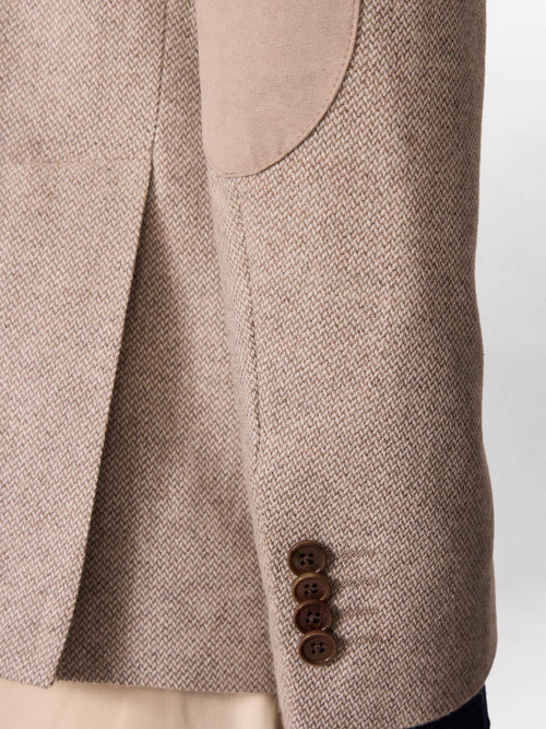 Veste regular en laine mélangée marron - Father & Sons   - 5 