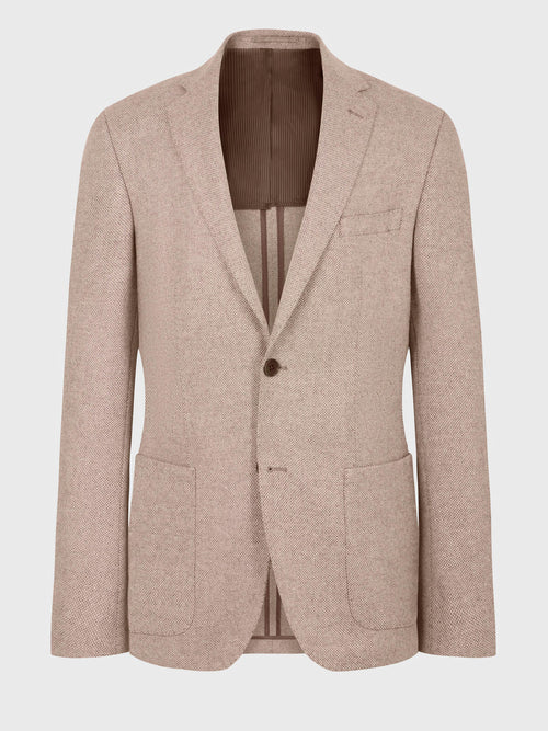 Veste regular en laine mélangée marron - Father & Sons   - 8 