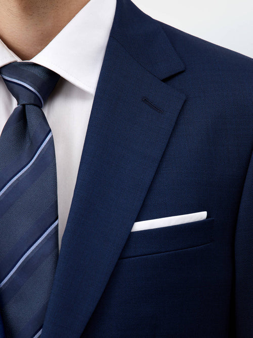 Veste de costume Regular en laine Marzotto bleu indigo - Father & Sons   - 4 