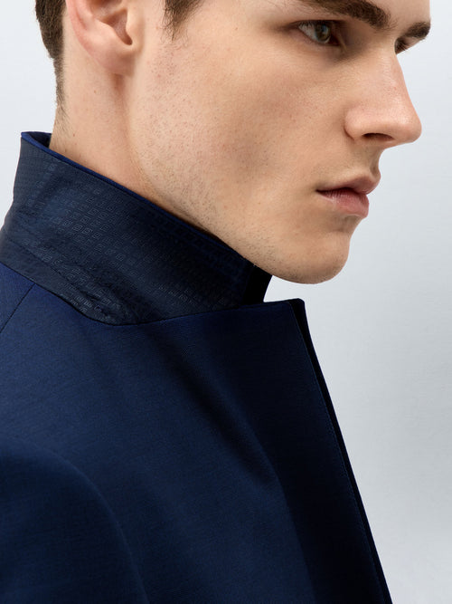 Veste de costume Regular en laine Marzotto bleu indigo - Father & Sons   - 3 