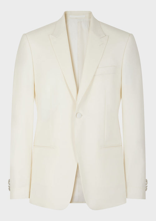 Veste de smoking Slim en laine unie écrue - 1 - Father & Sons   - 15 