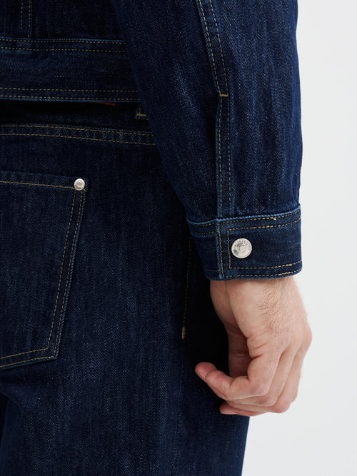 Veste en jean en coton bleu indigo - Father & Sons   - 4 