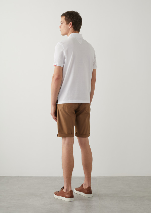 Bermuda en coton stretch uni tabac - Father and Sons 46123