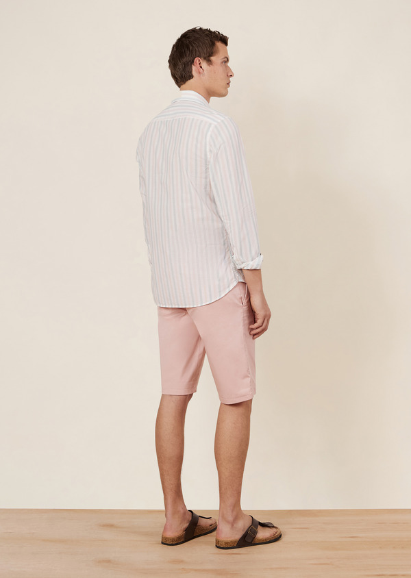 Bermuda en coton stretch uni rose - Father and Sons 64590