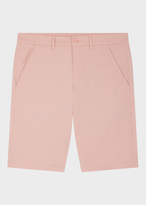 Bermuda en coton stretch uni rose - Father and Sons 64592