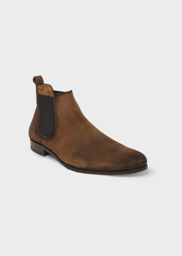 Bottines Chelsea en cuir marron - Father and Sons 42397