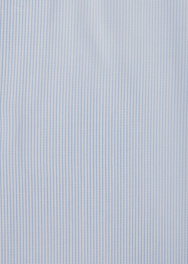 Chemise habillée Slim en popeline de coton bleu pâle à rayures - Father and Sons 42590